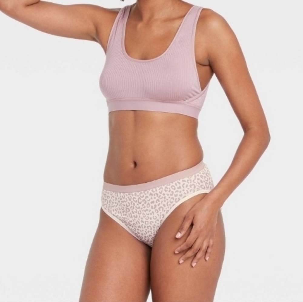 Women's Leopard Print High Cut Briefs XS Auden's